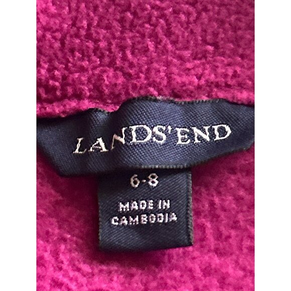 Lands End Womens Deep Pink Fleece Full Zip-Up Vest With Pockets Size Small 6-8 - Picture 4 of 7